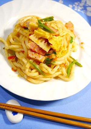 簡単ヘルシー！春のペペロンうどん-レシピのメイン写真