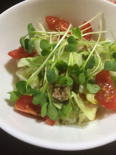 レタス・塩昆布・シーチキン・貝割のサラダ-レシピのメイン写真