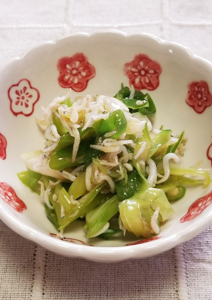 ご飯のお供♪長ネギ・しらすごま油醤油和え-レシピのメイン写真