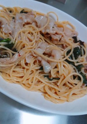 ☆超簡単☆豚肉とほうれん草の和風パスタ-レシピのメイン写真