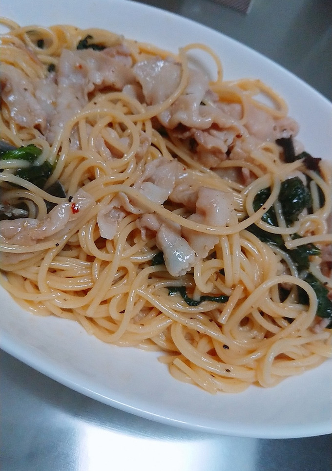 ☆超簡単☆豚肉とほうれん草の和風パスタ-レシピのメイン写真
