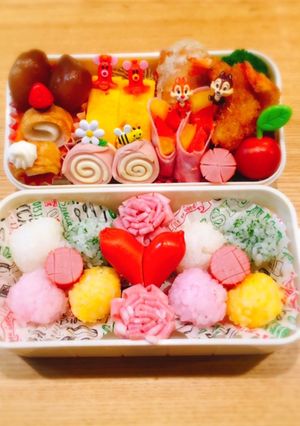 運動会お弁当おにぎりキャラ弁可愛いお弁当-レシピのメイン写真