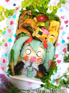 『はちゅねミク』弁当♡キャラ弁-レシピのメイン写真