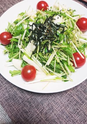 水菜と長芋のサラダ-レシピのメイン写真