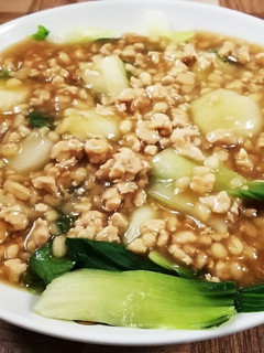 簡単レシピ☆チンゲン菜のそぼろあんかけ-レシピのメイン写真