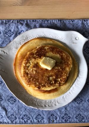 鉄フライパンで作る簡単パンケーキ-レシピのメイン写真