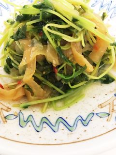 豆苗と中華クラゲの和え物-レシピのメイン写真