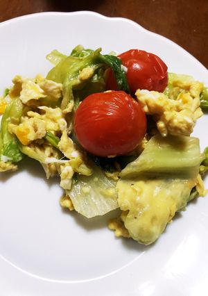レタスの鶏ガラ風味炒め-レシピのメイン写真