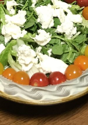 虹色?グリーンサラダ☆玉ねぎドレッシング-レシピのメイン写真