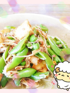 マクロビ☆スナップえんどうの味噌炒め-レシピのメイン写真