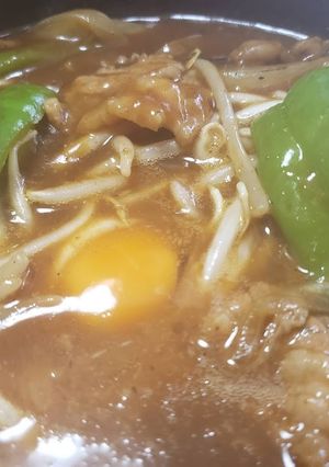 モヤシ一袋でカレーうどん 満腹になるよ-レシピのメイン写真