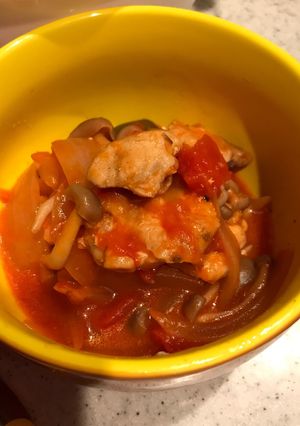 昨日何食べの、鶏肉のトマト煮込み-レシピのメイン写真