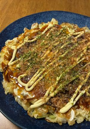 キャベツ大量消費!長芋でプロのふわとろお好み焼き-レシピのメイン写真