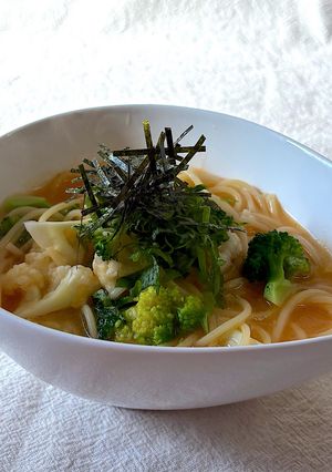 市販のソースに水をたすだけ!スープパスタ-レシピのメイン写真