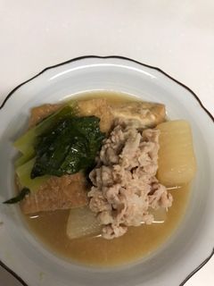 厚揚げと大根豚バラの味噌煮-レシピのメイン写真