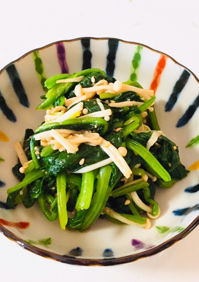 ほうれん草とえのきの胡麻和え-レシピのメイン写真