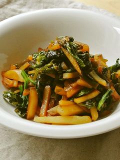 セロリの葉とじゃがいもの昆布炒め-レシピのメイン写真