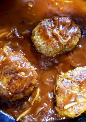 煮込みハンバーグ-レシピのメイン写真