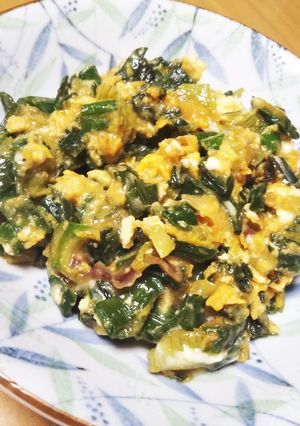 玉ねぎの葉っぱで油味噌-レシピのメイン写真