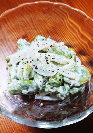 空豆と新玉ねぎのマヨネーズ和え-レシピのメイン写真