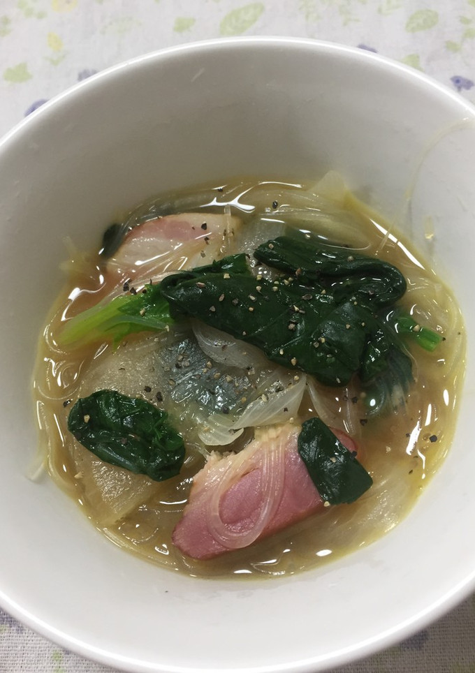ほうれん草と春雨のスープ煮-レシピのメイン写真