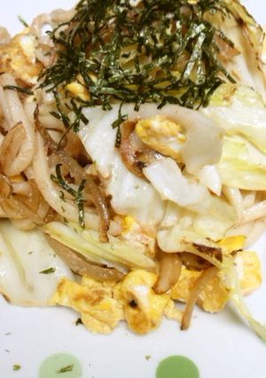 パスタソースで簡単　たらこ焼きうどん-レシピのメイン写真