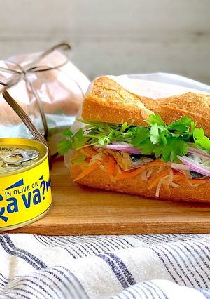 サバ缶で作るバインミー風バゲットサンド-レシピのメイン写真