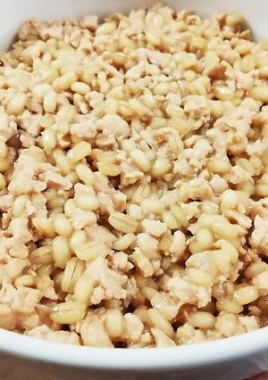 簡単レシピ☆もち麦入り鶏そぼろ-レシピのメイン写真