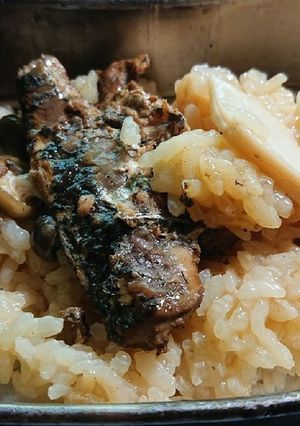 いわしのかば焼き缶詰できのこ飯-レシピのメイン写真