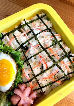 チェック柄ご飯-レシピのメイン写真