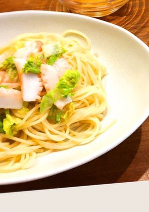 イカとレタスの明太子パスタ-レシピのメイン写真