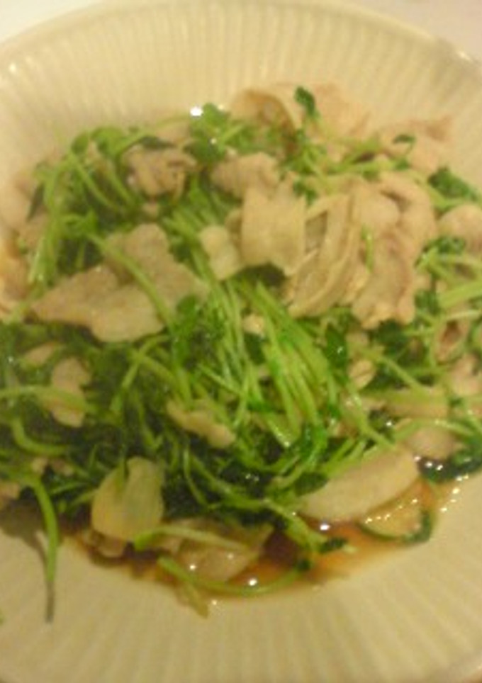 豚＆豆苗の醤油炒め-レシピのメイン写真