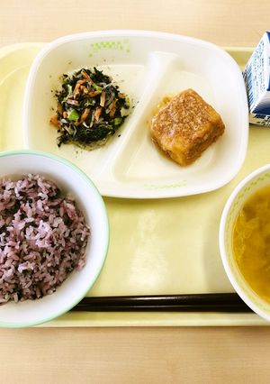 揚げ出し豆腐のあんかけ【胎内市学校給食】-レシピのメイン写真