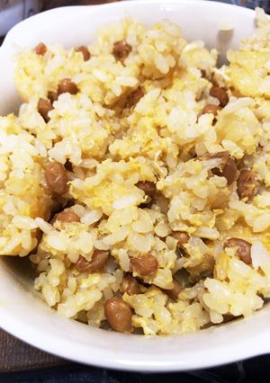 レンジ使用！５分で納豆チャーハン-レシピのメイン写真