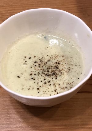 ブロッコリーの茎の豆乳ポタージュ-レシピのメイン写真
