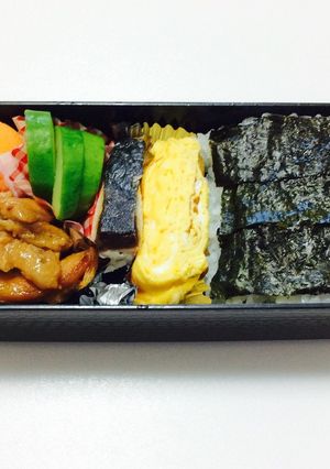 146、2段のり弁と鶏の照り焼き弁当♡-レシピのメイン写真