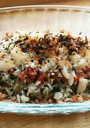 犬ご飯　イワシのトマトチーズ焼き-レシピのメイン写真