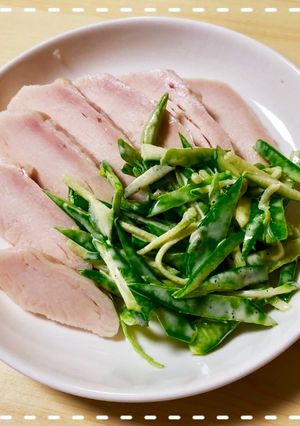 サラダチキンと絹さやの簡単サラダ-レシピのメイン写真