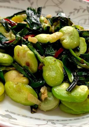 そら豆とニラの炒め物☆中国の家庭料理☆-レシピのメイン写真