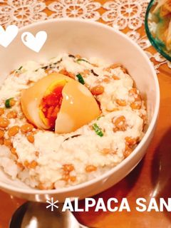超時短!納豆とくずし豆腐のトロふわ丼♡-レシピのメイン写真