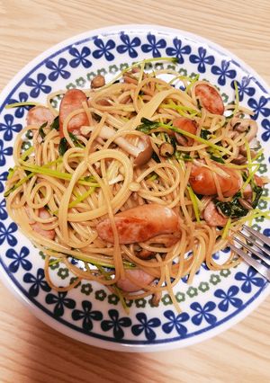 豆苗を使って♪和風パスタ-レシピのメイン写真