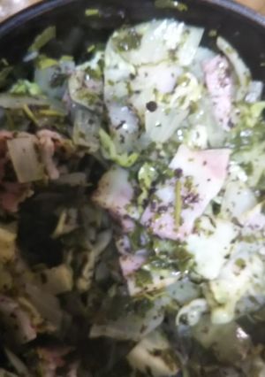 簡単ベーコン玉ねぎキャベツの和え物♪-レシピのメイン写真