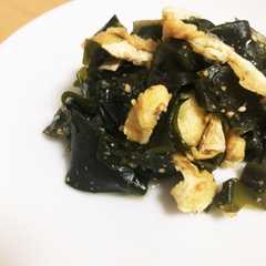 รูปของ 塩蔵わかめと油揚げの炒め物