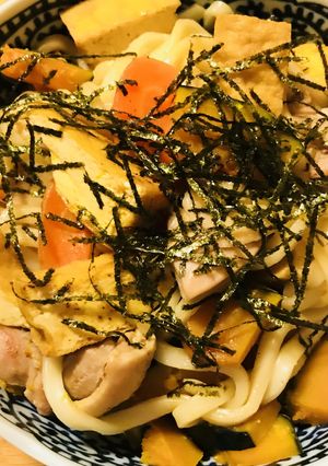 鶏肉と緑黄色野菜のあまから煮詰めうどん-レシピのメイン写真