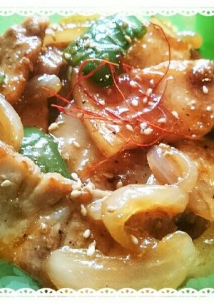 簡単♪豚バラと新玉葱の焼き肉丼♪-レシピのメイン写真