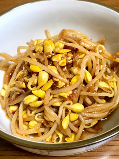 フライパンひとつ!やみつき大豆もやし炒め-レシピのメイン写真