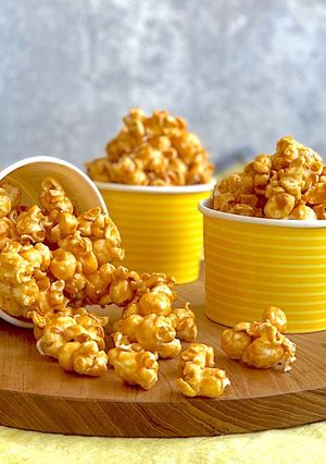 市販のお菓子で塩キャラメルポップコーン-レシピのメイン写真