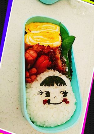 キャラ弁 簡単 ペコちゃん☆-レシピのメイン写真