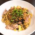 焼きそばリメイク 塩昆布納豆焼きそば
