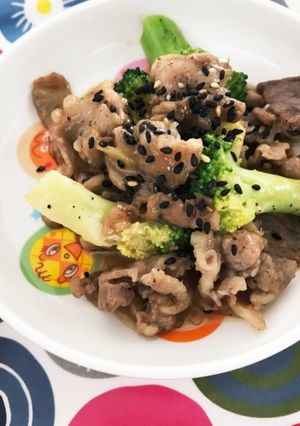 牛肉とブロッコリーのオイマヨ炒め。-レシピのメイン写真